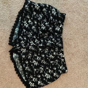 black floral shorts